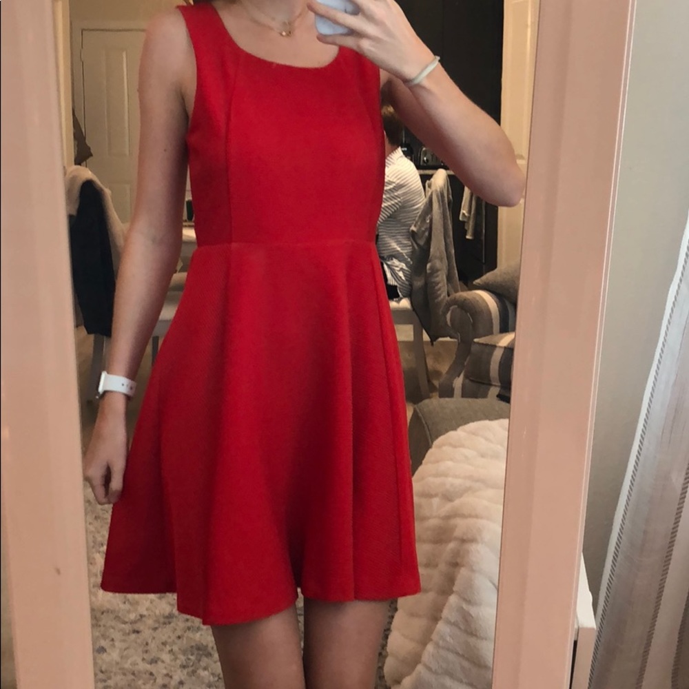 Red Express Dress A Line, size small